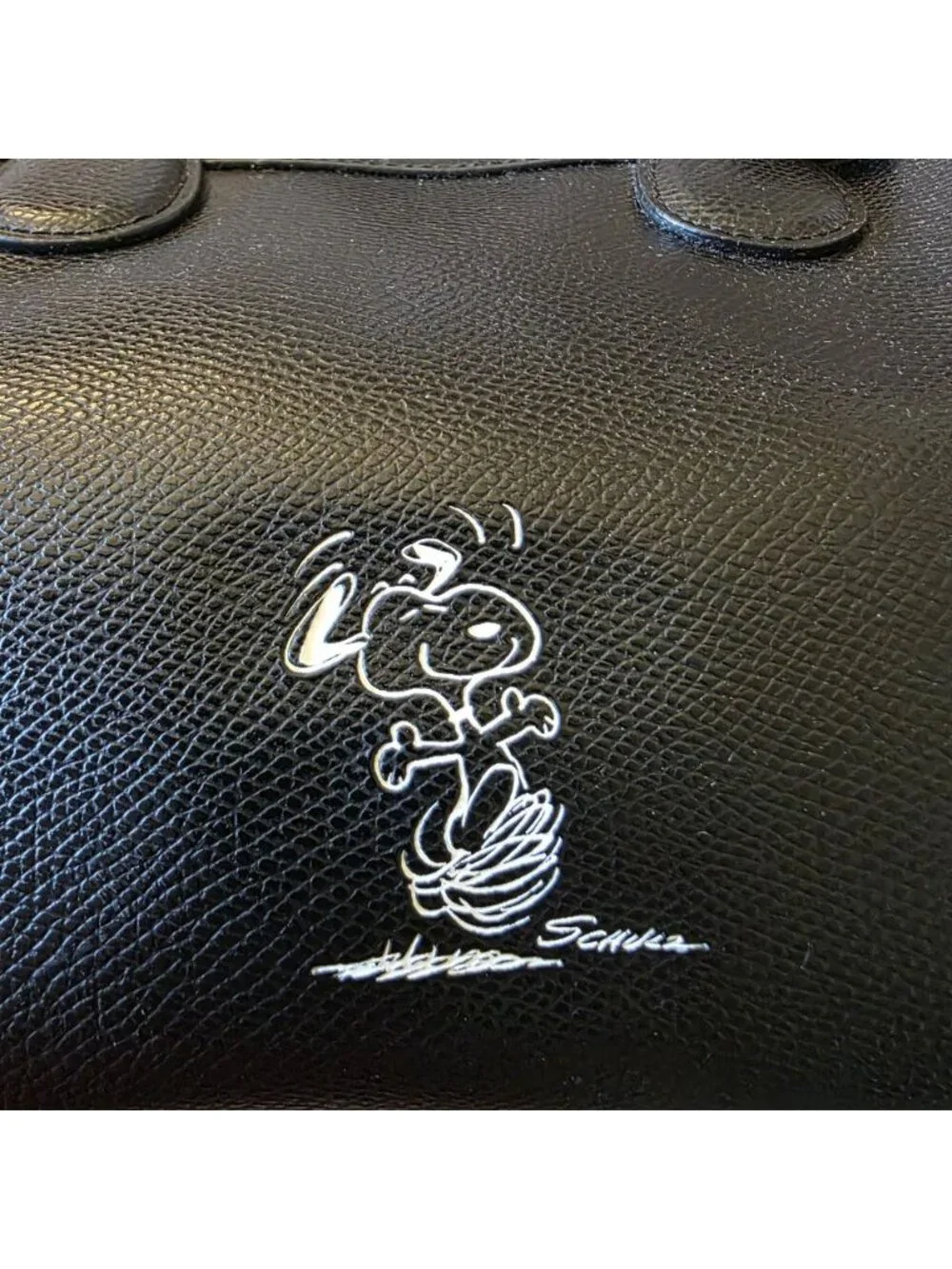 Coach x Peanuts Snoopy Mini Bennett Satchel Black Leather Crossbody Bag NWOT - Picture 5 of 16